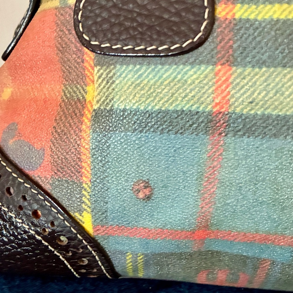 Dooney & Bourke Plaid Satchel - Picture 5 of 11